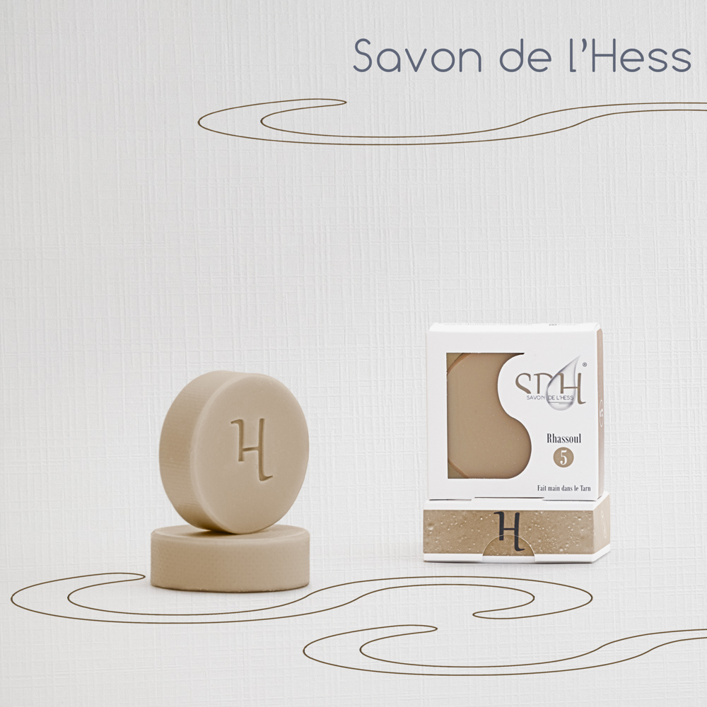 Savon surgras exfoliant - N°5 Argile Rhassoul - Domaine de l'hess